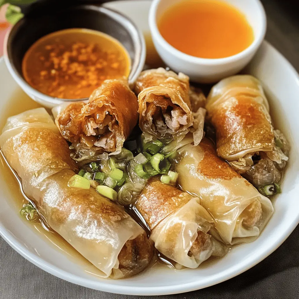 Enjoy the delicious taste of authentic Lumpia! These crispy and flavorful Filipino spring rolls are packed with a mouthwatering filling of ground pork, shrimp, and vegetables. Perfect as an appetizer or a main dish, this recipe guarantees a satisfying crunch in every bite. Save this pin for your next gathering or special occasion, and impress your friends and family with this delightful treat!