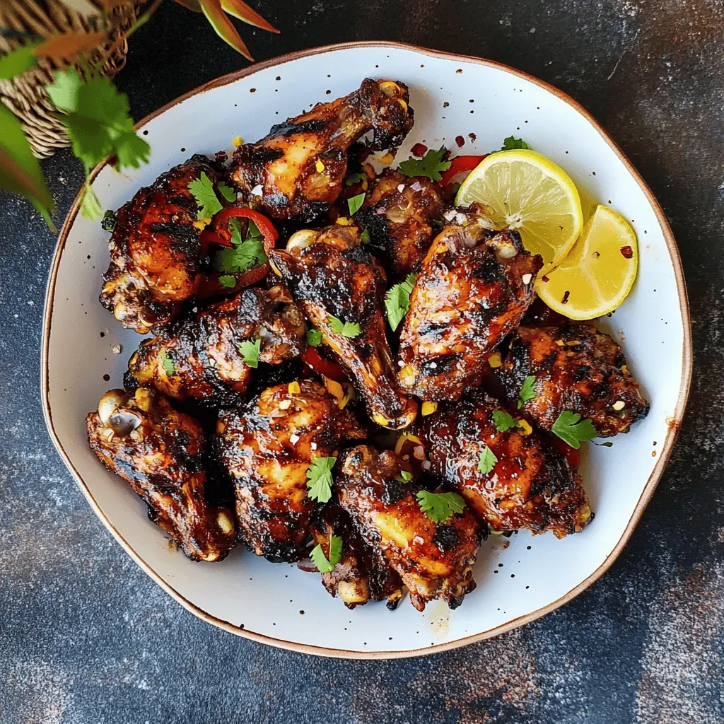 These Crispy Grilled Jamaican Jerk Chicken Wings are packed with bold flavors and a smoky touch that makes every bite memorable! The perfect combination of spicy, sweet, and tangy flavors will have everyone coming back for more. Save this recipe for your next barbecue or game day gathering—your guests will thank you!