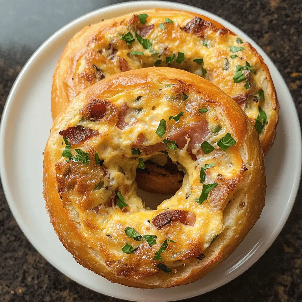 Start your morning off right with these delicious quiche stuffed bagels! Bursting with flavors, this recipe combines the classic taste of quiche with the chewy goodness of bagels. Perfect for breakfast or brunch, these bagels are easy to make and can be enjoyed on the go. Save this quick and satisfying recipe for your next special breakfast gathering!