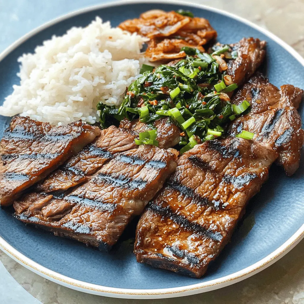 Treat your taste buds to these Easy Korean Kalbi BBQ Short Ribs! Juicy and tender, these mouthwatering ribs are marinated in a delicious blend of soy sauce, garlic, and sesame oil, bringing bold flavors to your grill. Perfect for weekend barbecues or family dinners. Save this recipe now to impress your guests with an unforgettable meal!