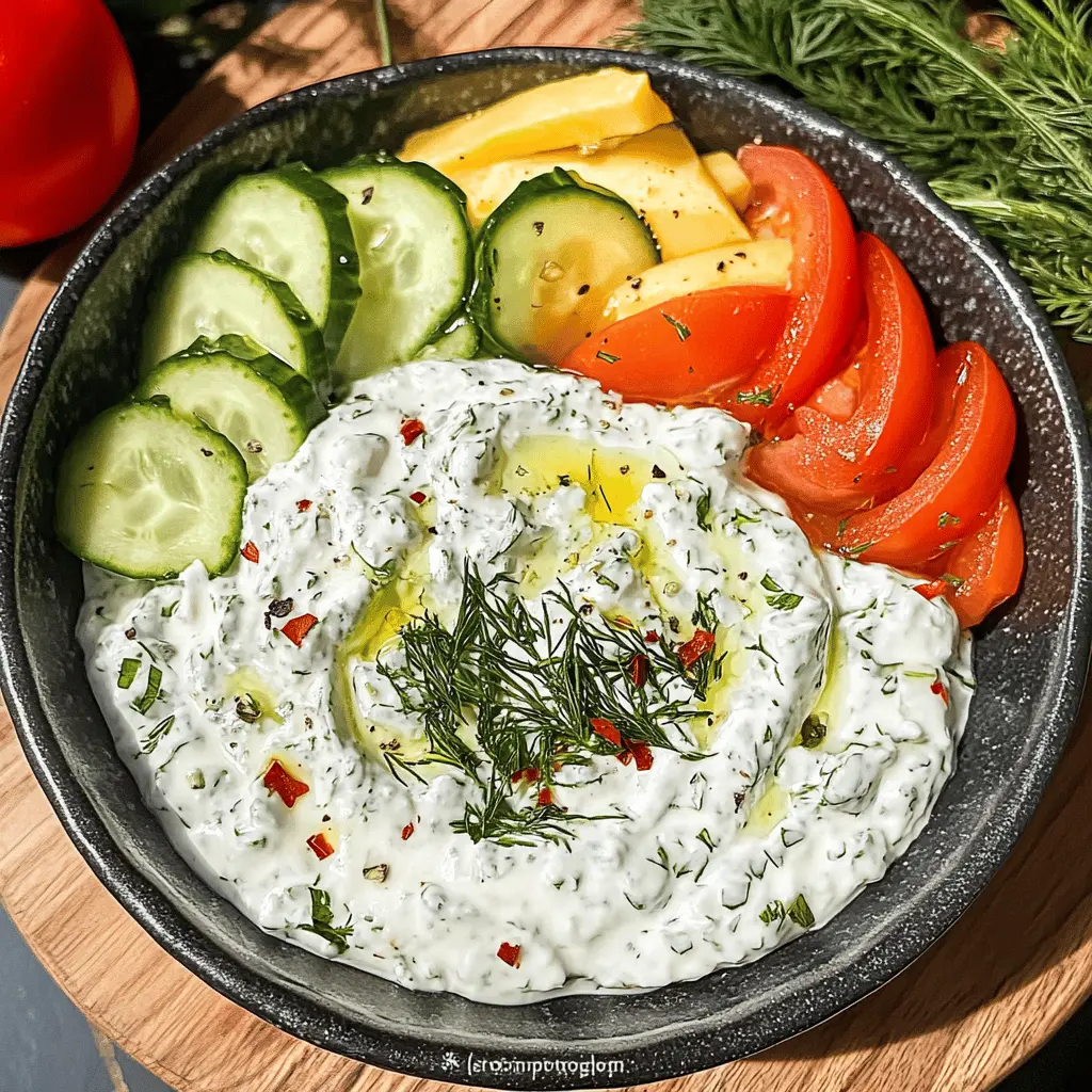 Fresh, creamy, and bursting with flavor, this homemade tzatziki is perfect for dipping or drizzling! Made with yogurt, cucumber, garlic, and a hint of dill, it brings a refreshing taste to your favorite dishes. Save this easy recipe for your next gathering or to enjoy with grilled meats and veggies!