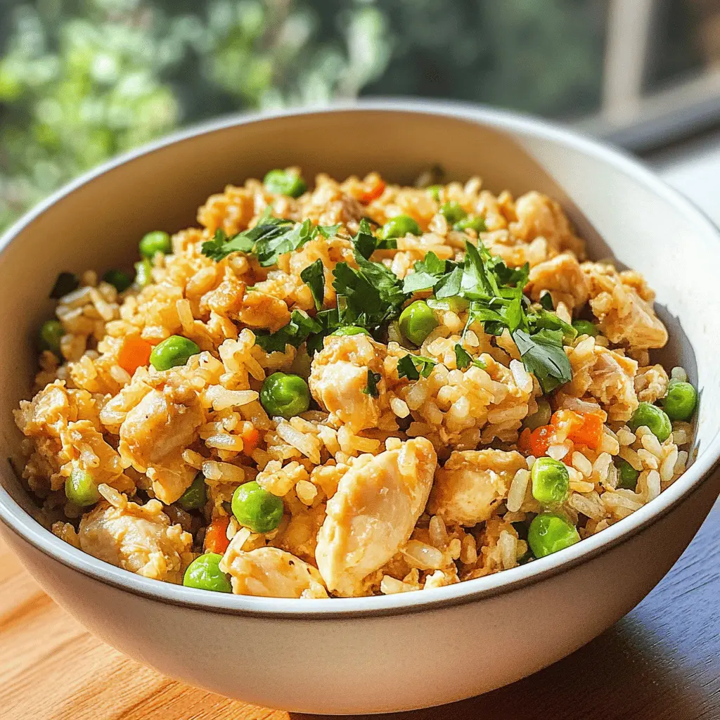 Whip up a delicious meal in no time with this Quick and Easy Chicken Fried Rice! Loaded with tender chicken, vibrant veggies, and flavorful soy sauce, it’s a perfect dish for busy weeknight dinners. Save this recipe for a satisfying meal that the whole family will love, whether for a casual lunch or a cozy dinner at home!
