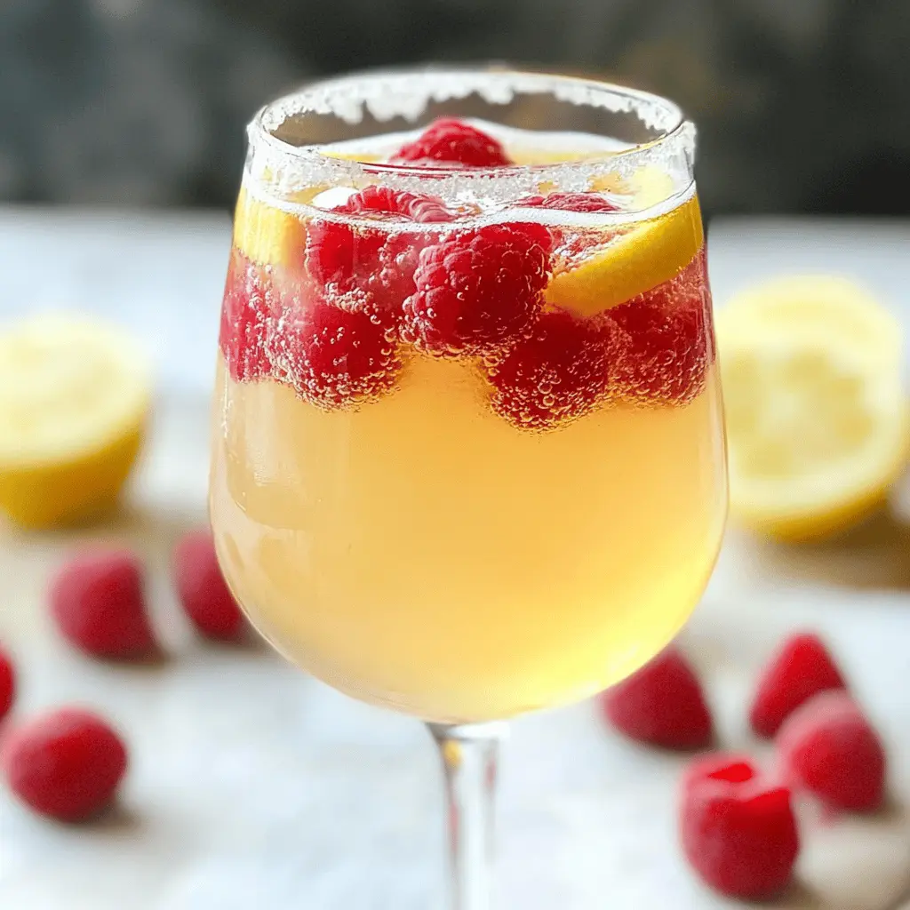 Refresh your happy hour with this delightful Raspberry Limoncello Prosecco! Bursting with fruity flavors, this sparkling drink combines luscious raspberries and zesty limoncello for the ultimate treat. Perfect for brunch or a spring gathering, it's a crowd-pleaser that’s simple to make. Save this recipe to impress your guests at your next celebration!