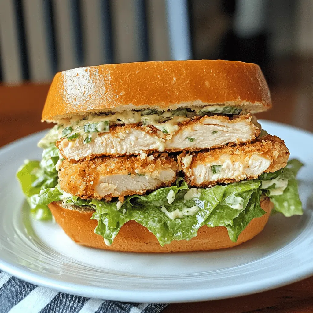 Craving a fresh twist on a classic? These Tangy Chicken Caesar Salad Sandwiches are packed with juicy chicken, zesty Caesar dressing, and crunchy romaine, all nestled in your favorite bread. Perfect for lunch or a quick dinner, this recipe is a flavorful way to enjoy your salad on the go. Save this pin for a delicious meal that will satisfy your taste buds!