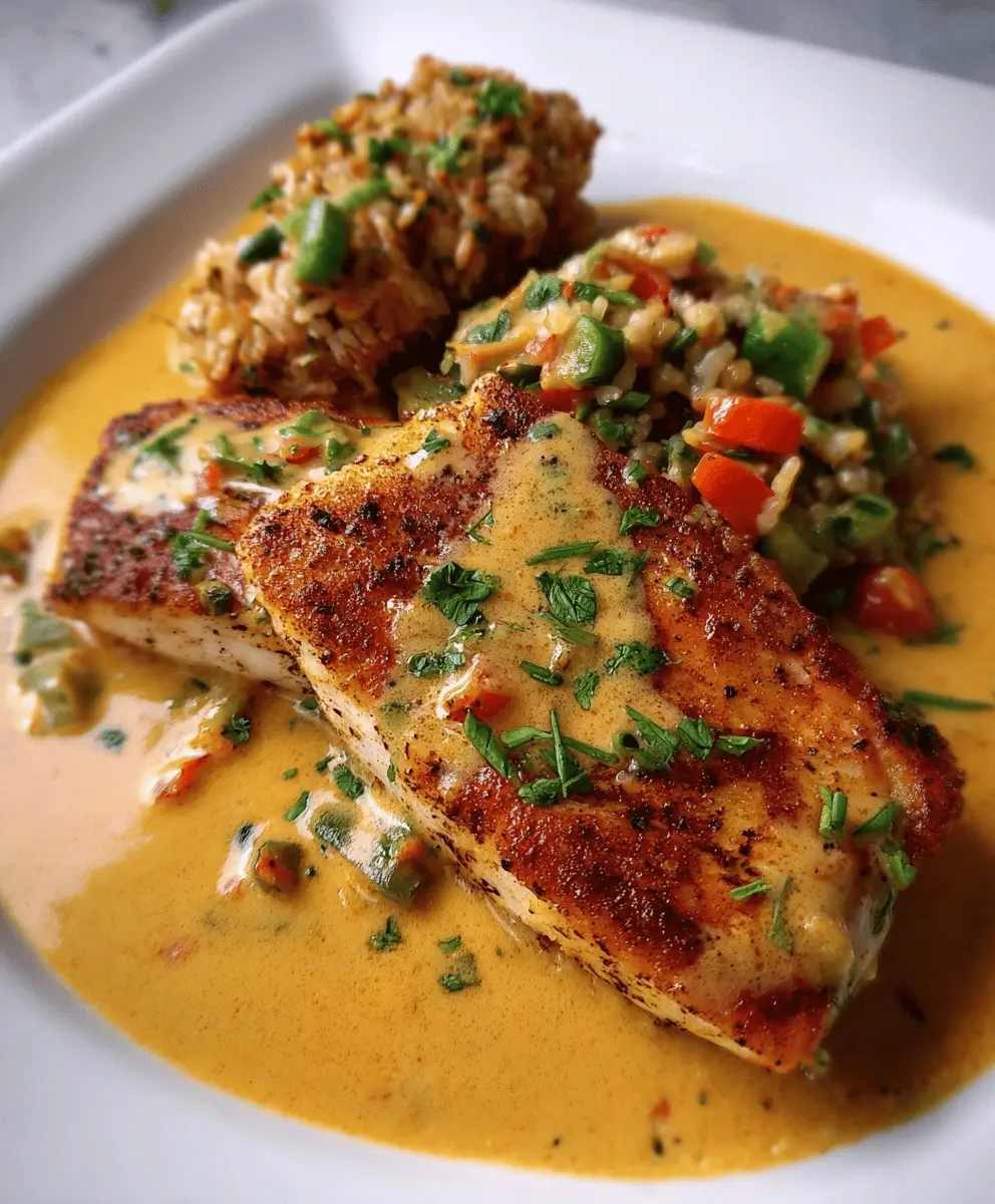 Easy Red Snapper with Creamy Creole Sauce