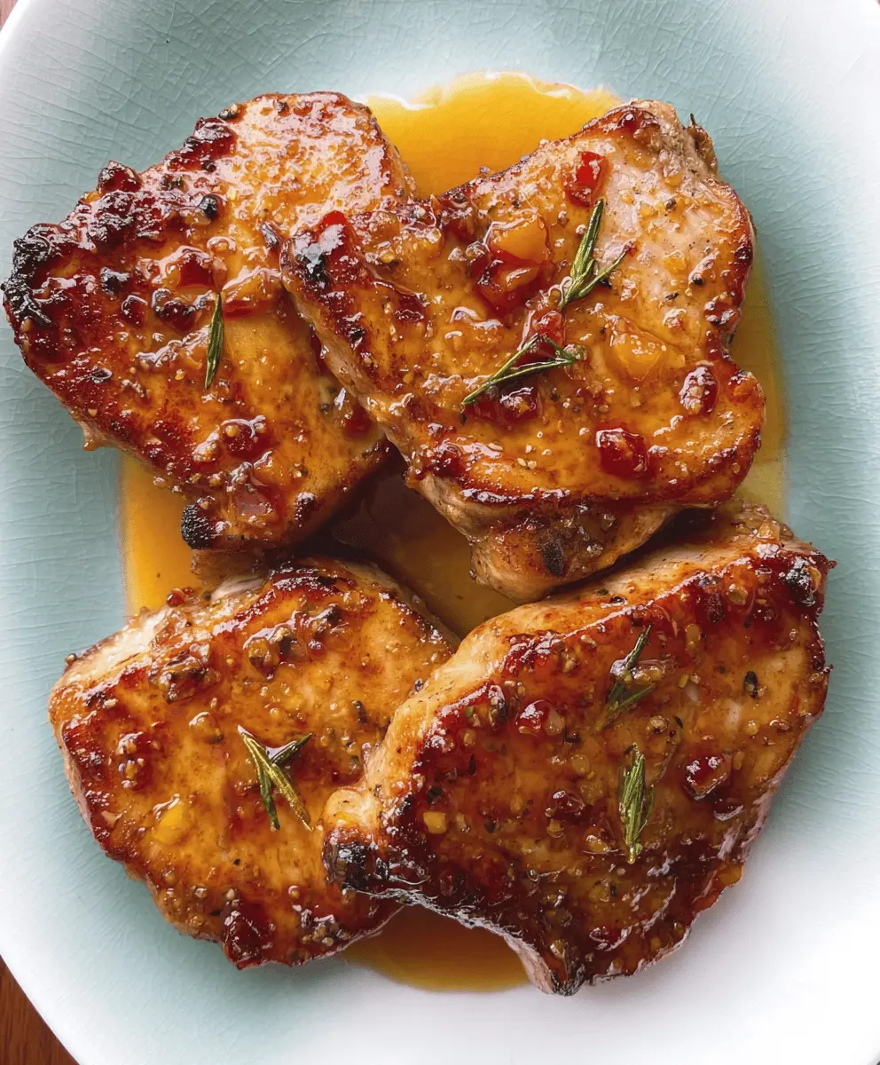 Easy Peach Glazed Pork Chops Recipe