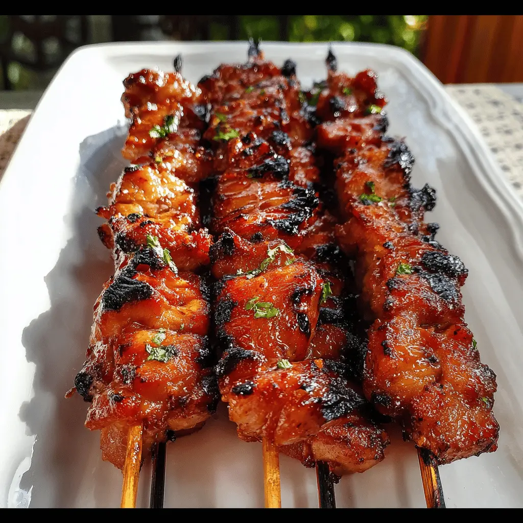 Easy Filipino BBQ Pork Skewers Recipe