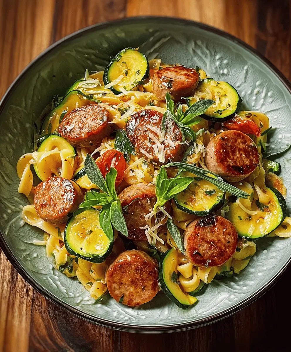 Easy Chicken Sausage Pasta with Zucchini