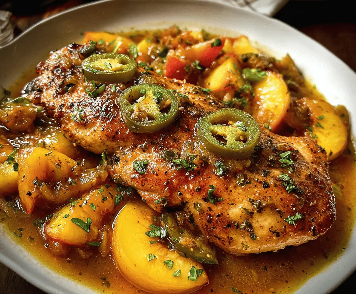 Easy Jalapeno Peach Chicken Recipe
