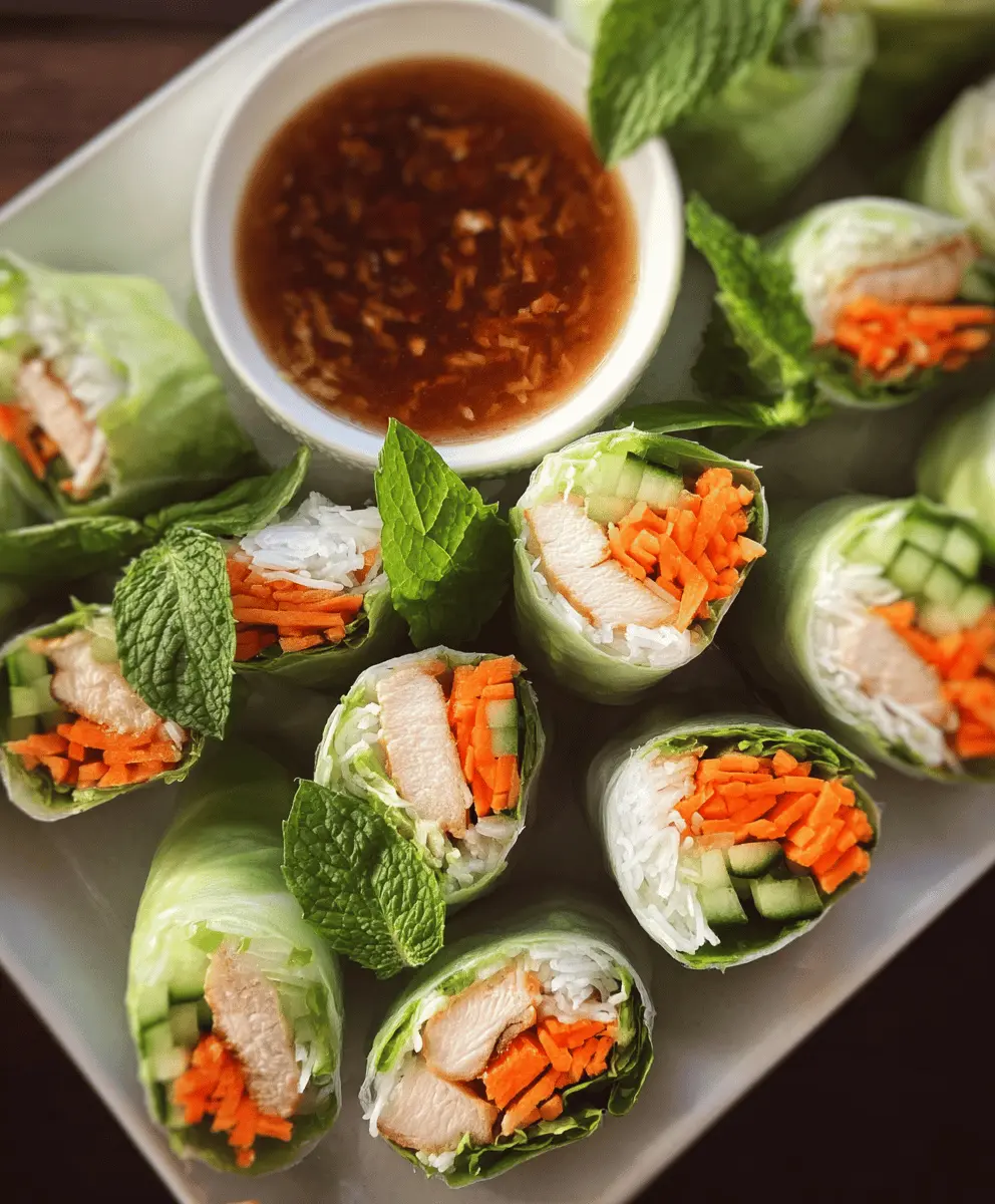 Easy Fresh Summer Spring Rolls Recipe