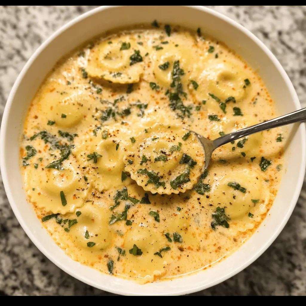 Easy Creamy Ravioli Soup Recipe