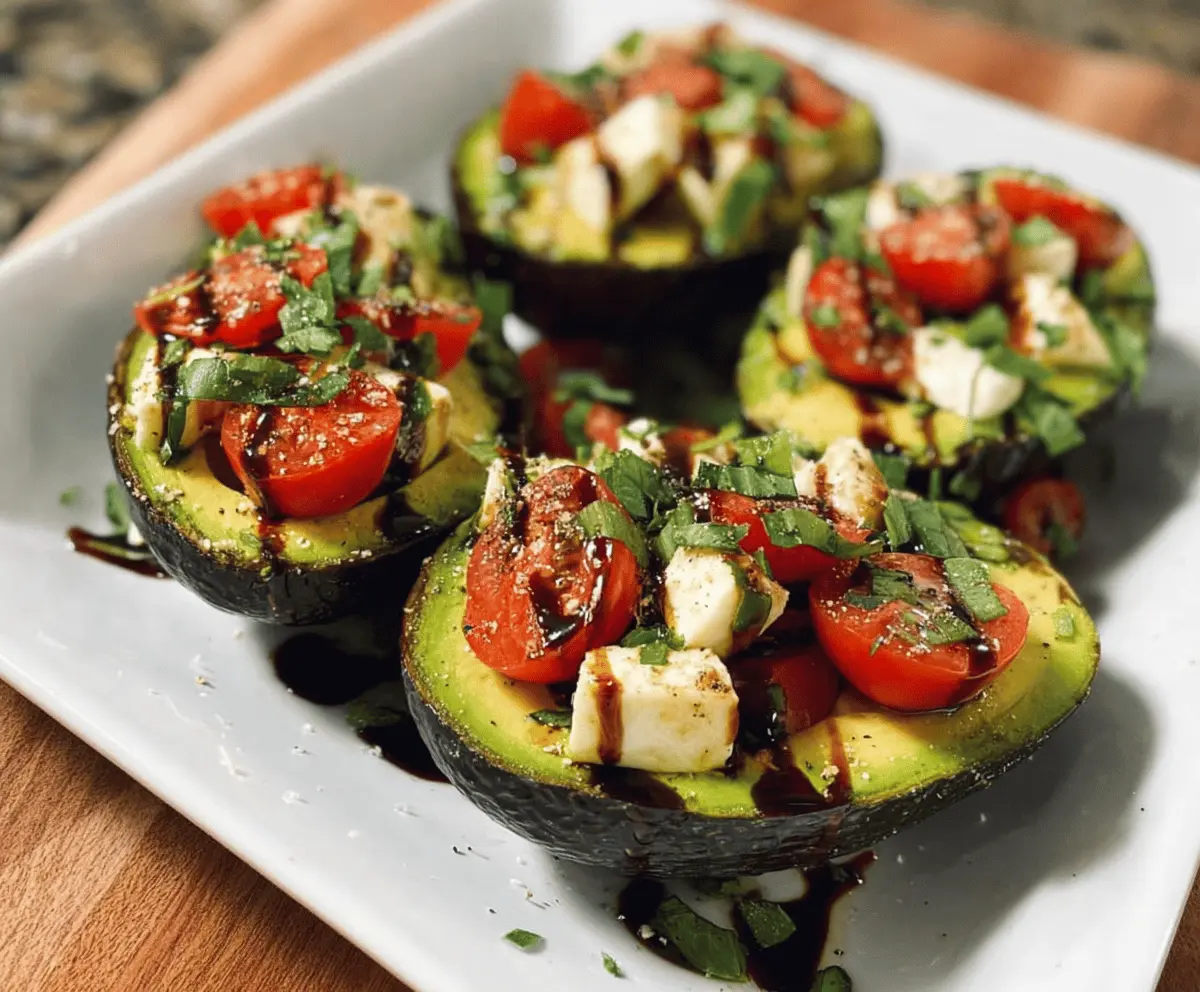 Easy Caprese Stuffed Avocado Recipe