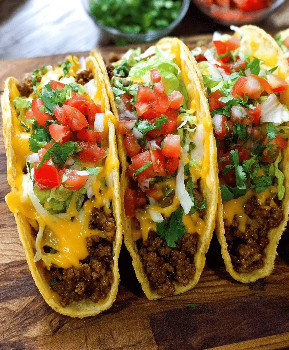 Easy Crispy Cheesy Ground Beef Tacos