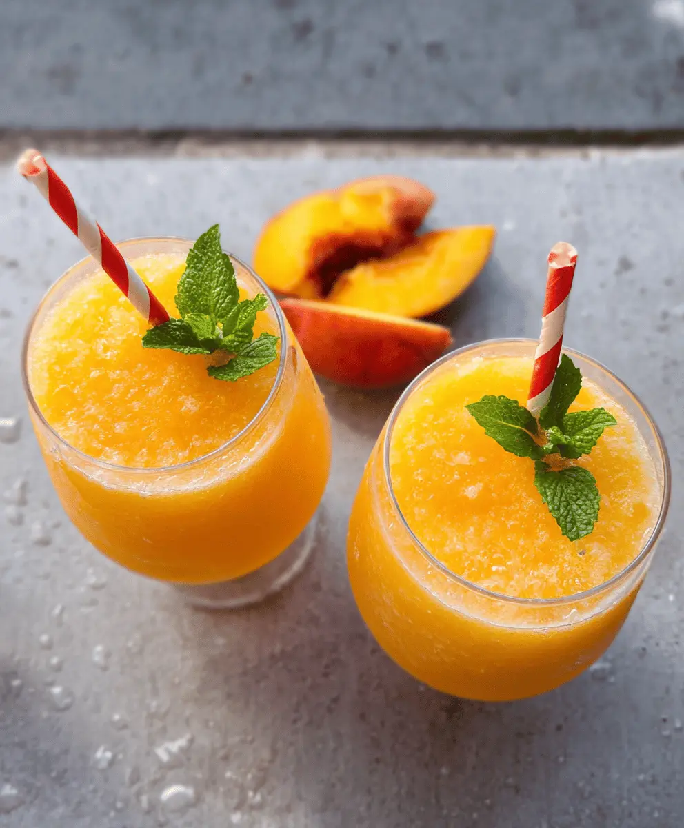 Easy Peach Wine Slushies Recipe