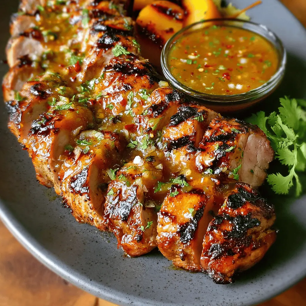 Easy Peach Grilled Pork Tenderloin Recipe