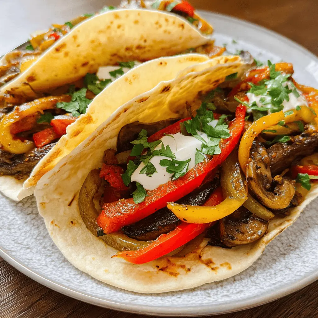 Easy Vegan Fajitas with Peppers and Onions