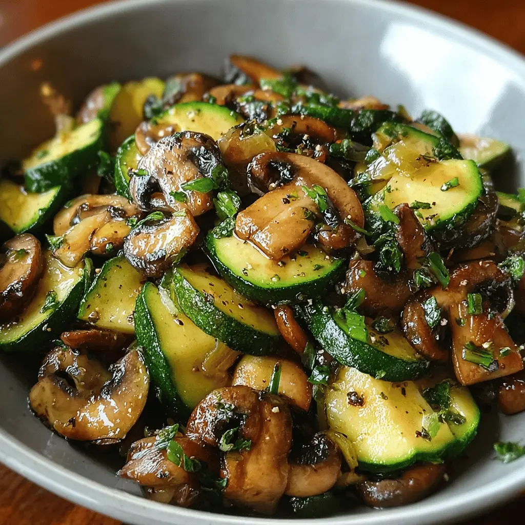 Easy Low-Carb Sautéed Zucchini and Mushrooms