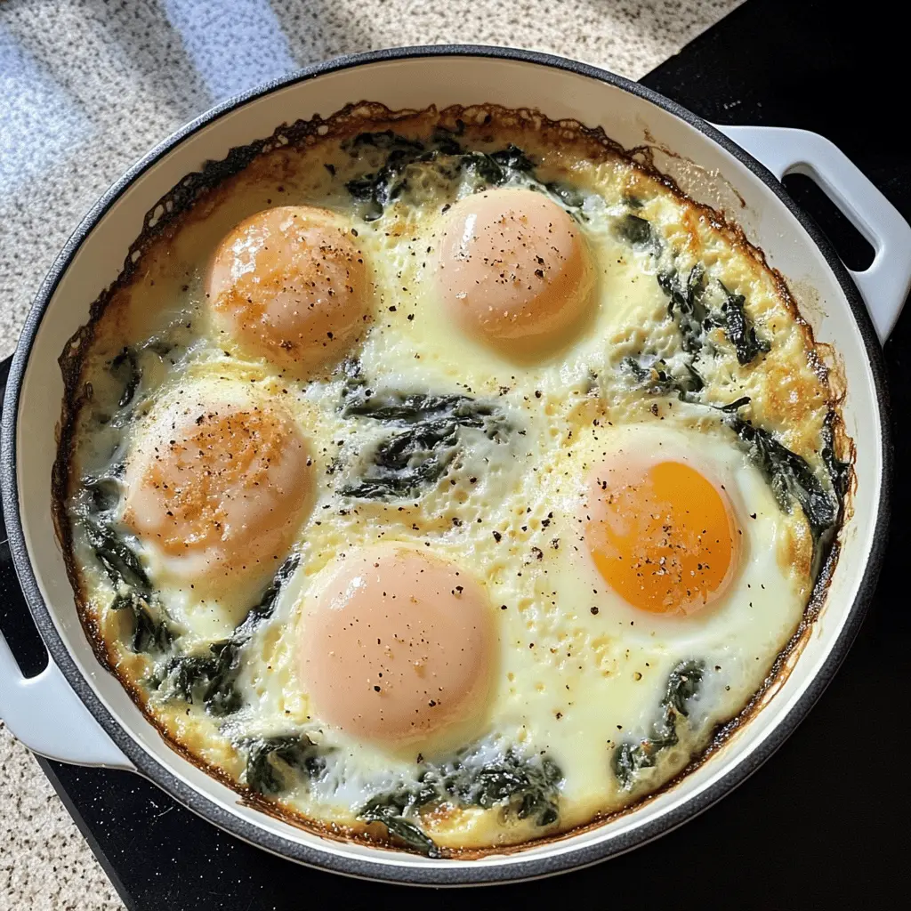 Easy Baked Eggs Florentine Recipe