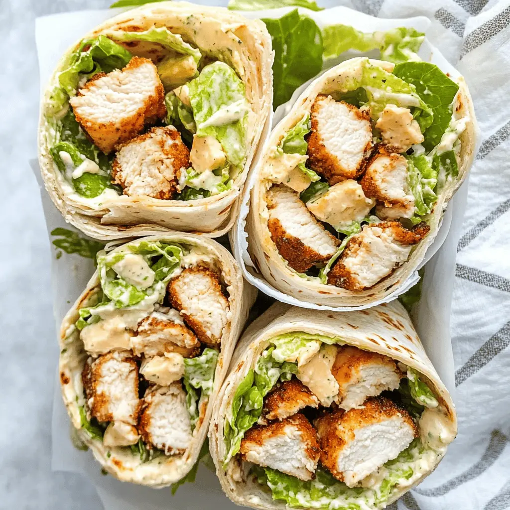 Easy Caesar Chicken Wraps for Lunch
