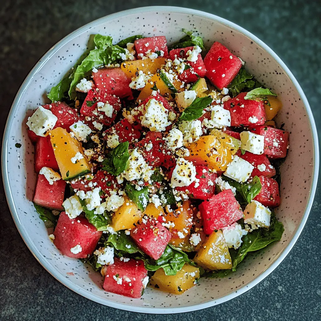 Fresh Watermelon Feta Salad Recipe