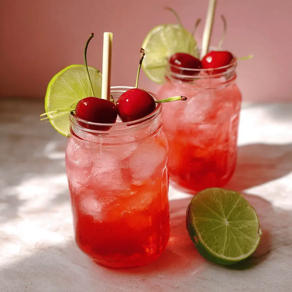 Easy 4-Ingredient Cherry Limeade Drink Recipe
