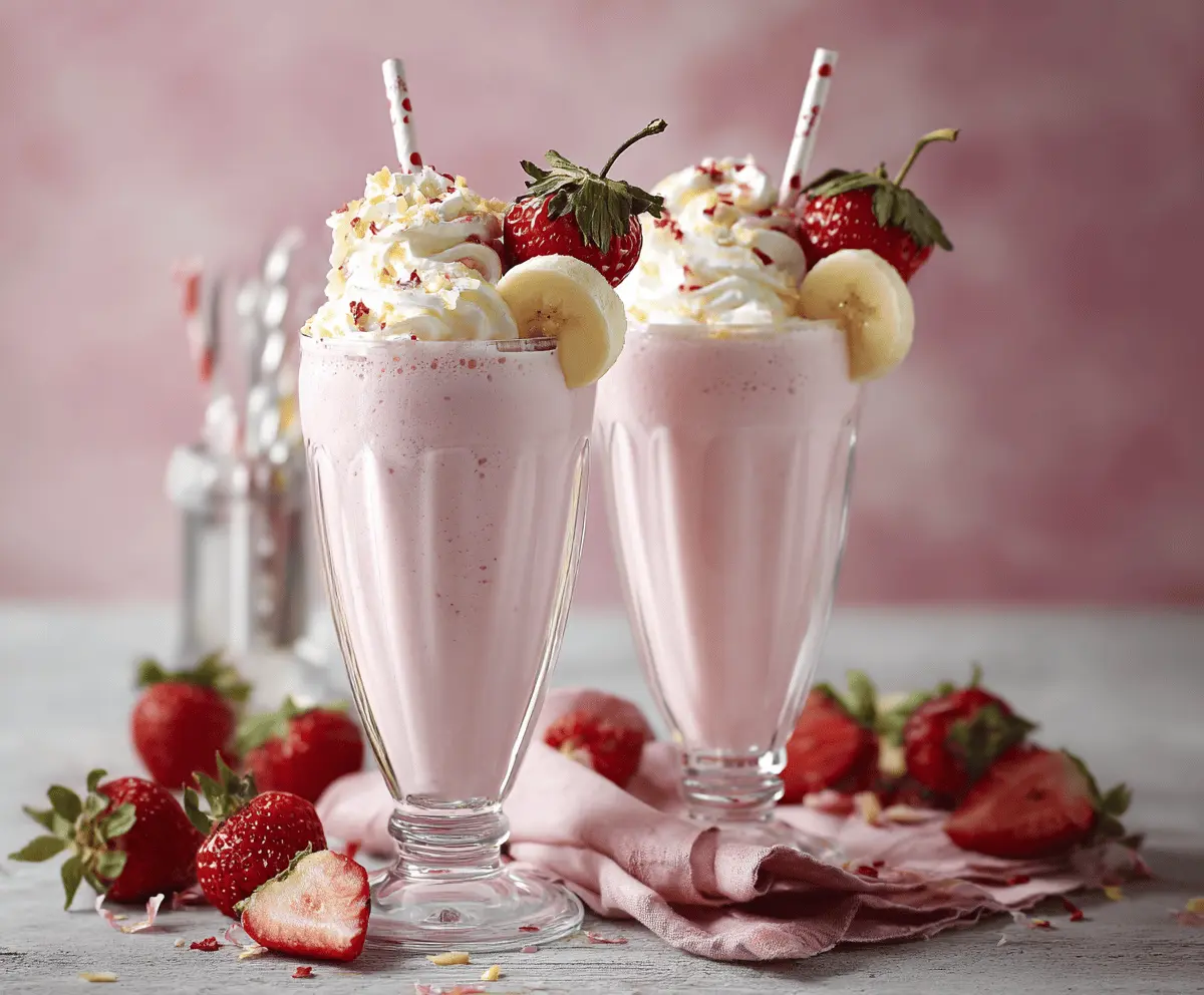 Strawberry Banana Milkshake