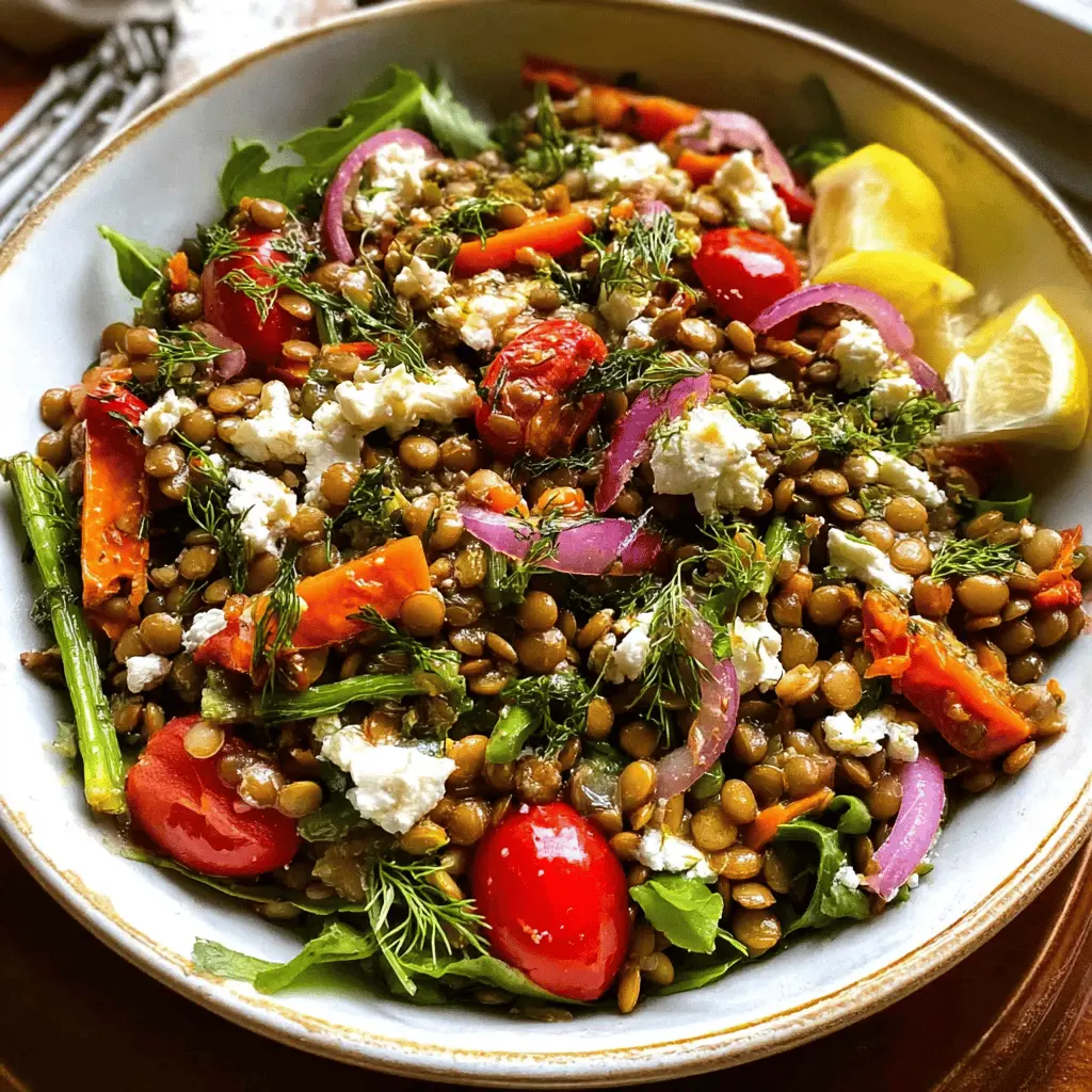 Easy Mediterranean Lentil Salad Recipe - Fresh & Healthy