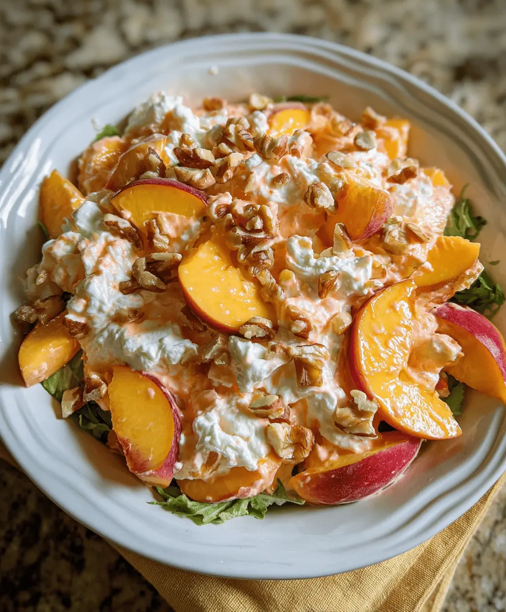 Easy Millionaire Peach Salad Recipe