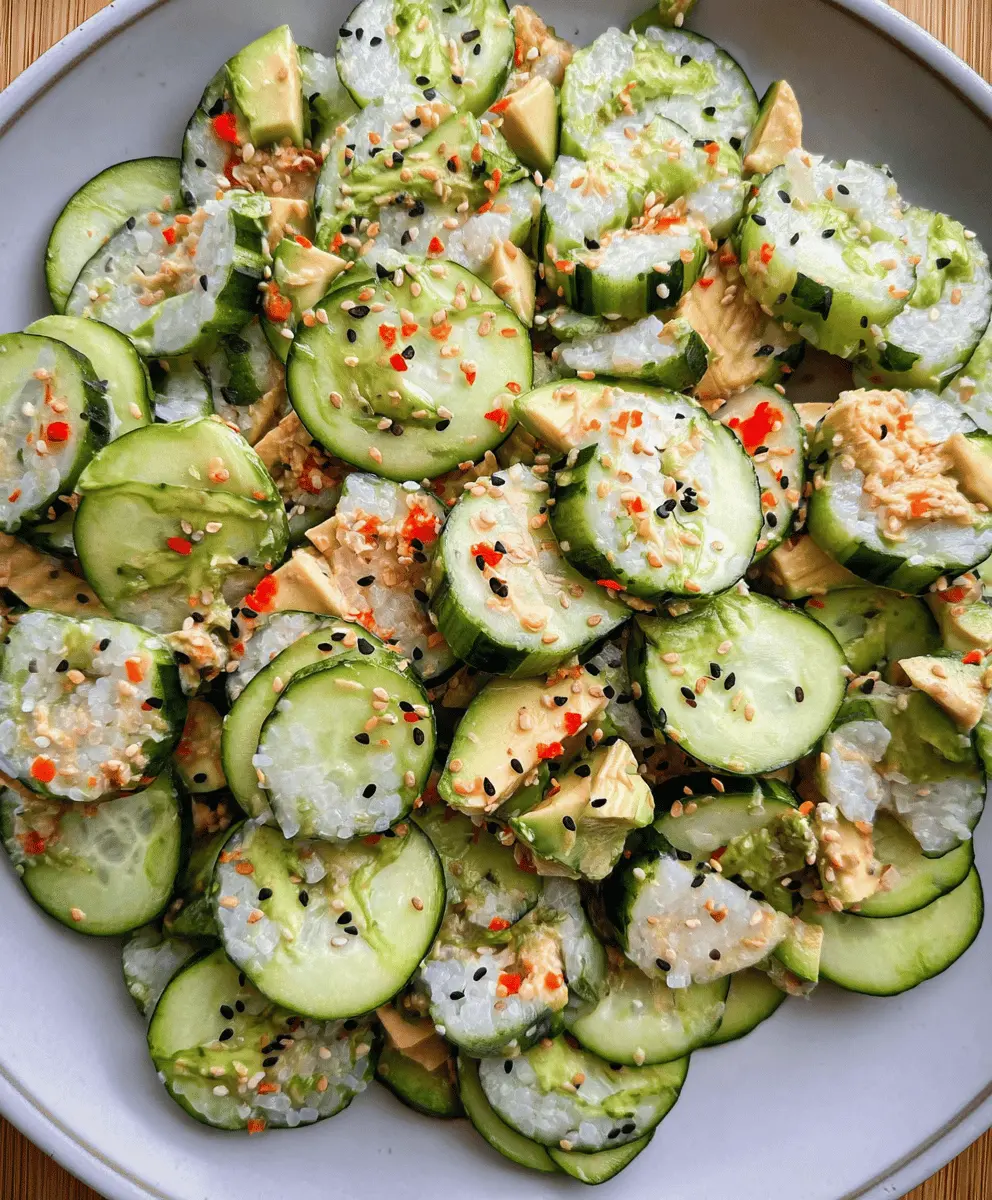 Easy California Roll Cucumber Salad Recipe