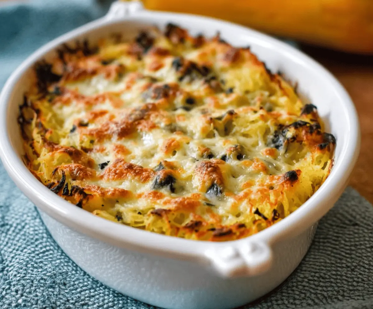 Healthy Cheesy Spaghetti Squash Au Gratin Recipe