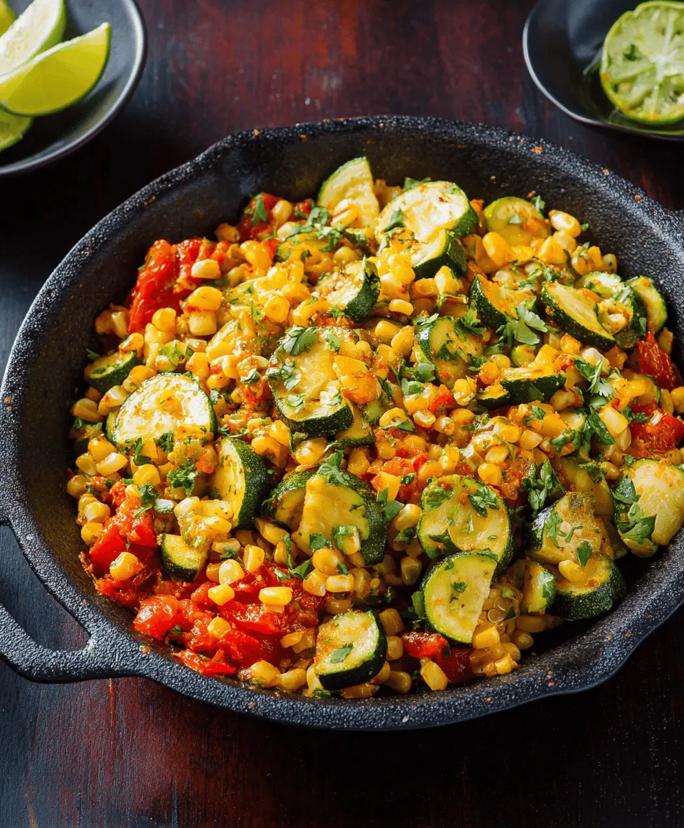 Easy Mexican Calabacitas with Zucchini and Corn