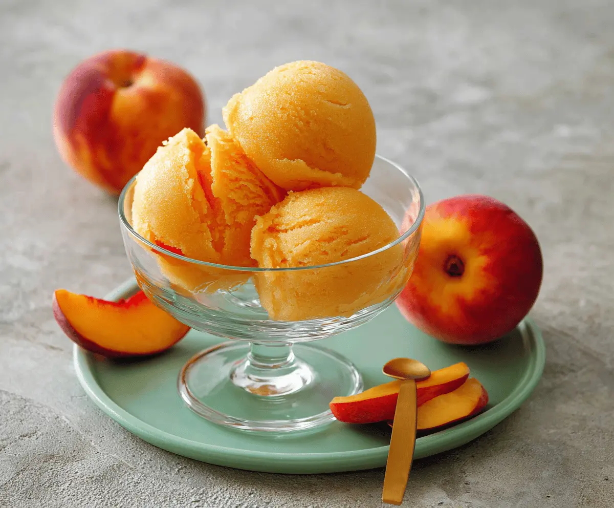 Easy Homemade Peach Sorbet Recipe