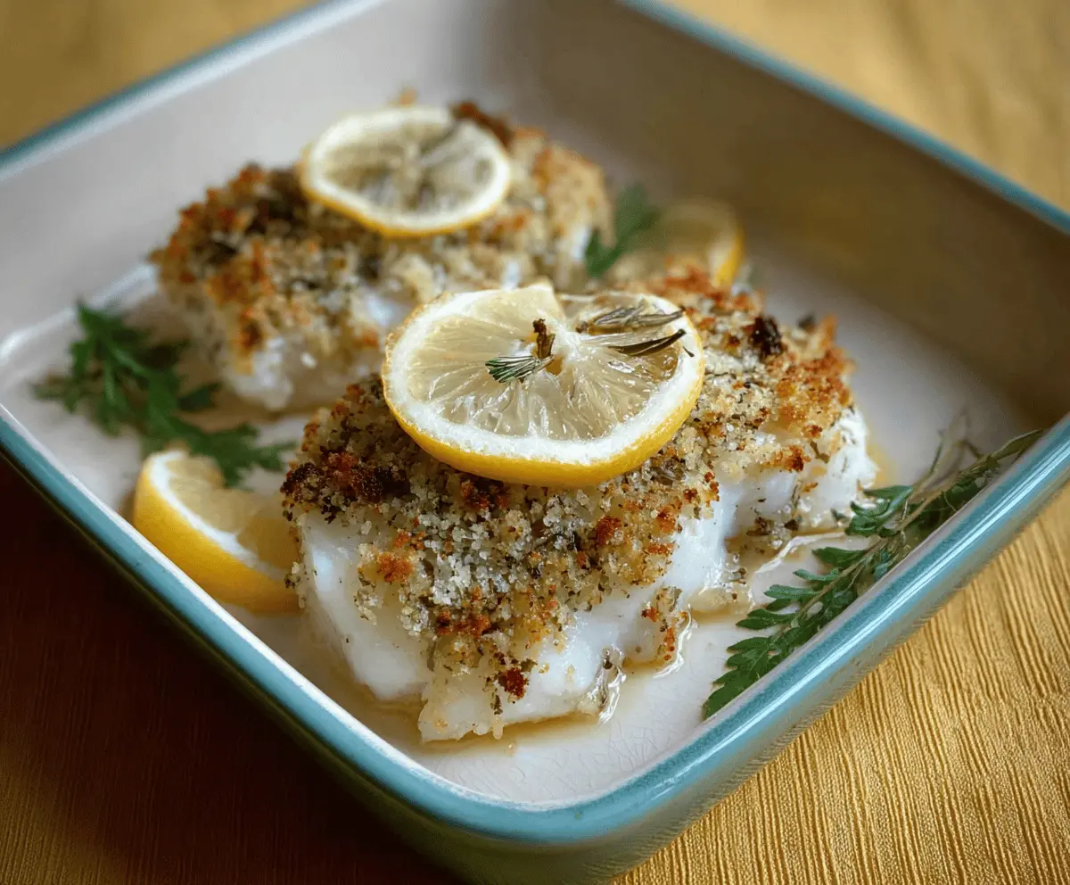Easy Lemon Herb Baked Cod Recipe