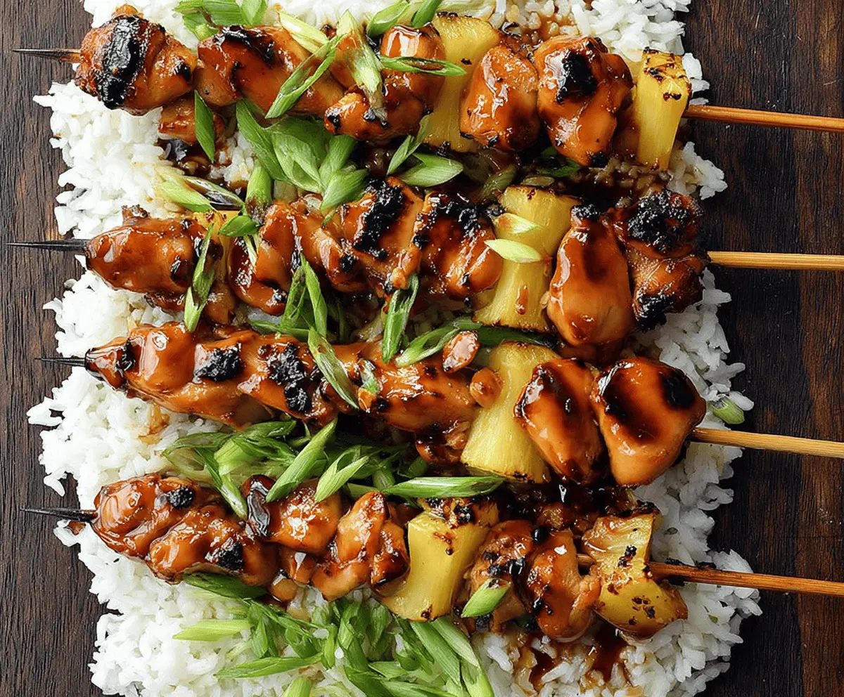 Easy Teriyaki Chicken Skewers with Homemade Marinade