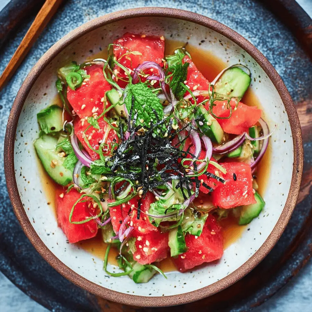 Refreshing Watermelon Shiso Salad Recipe