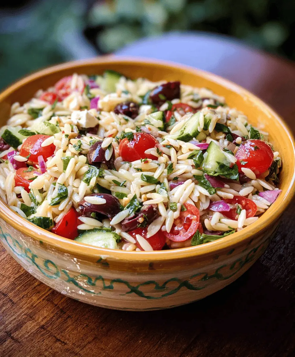 Easy Mediterranean Orzo Salad Recipe