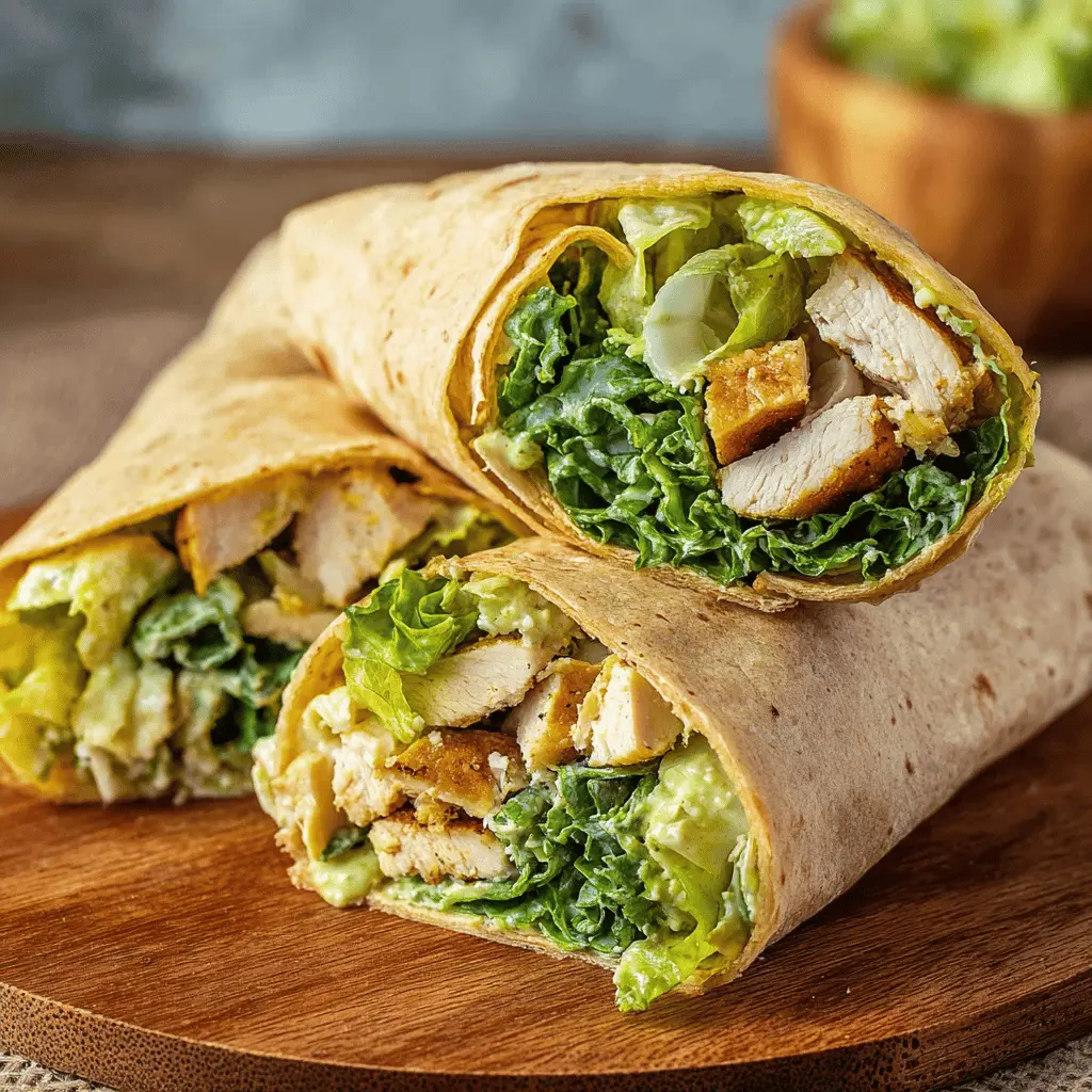 Easy Caesar Chicken Salad Wraps for Lunch