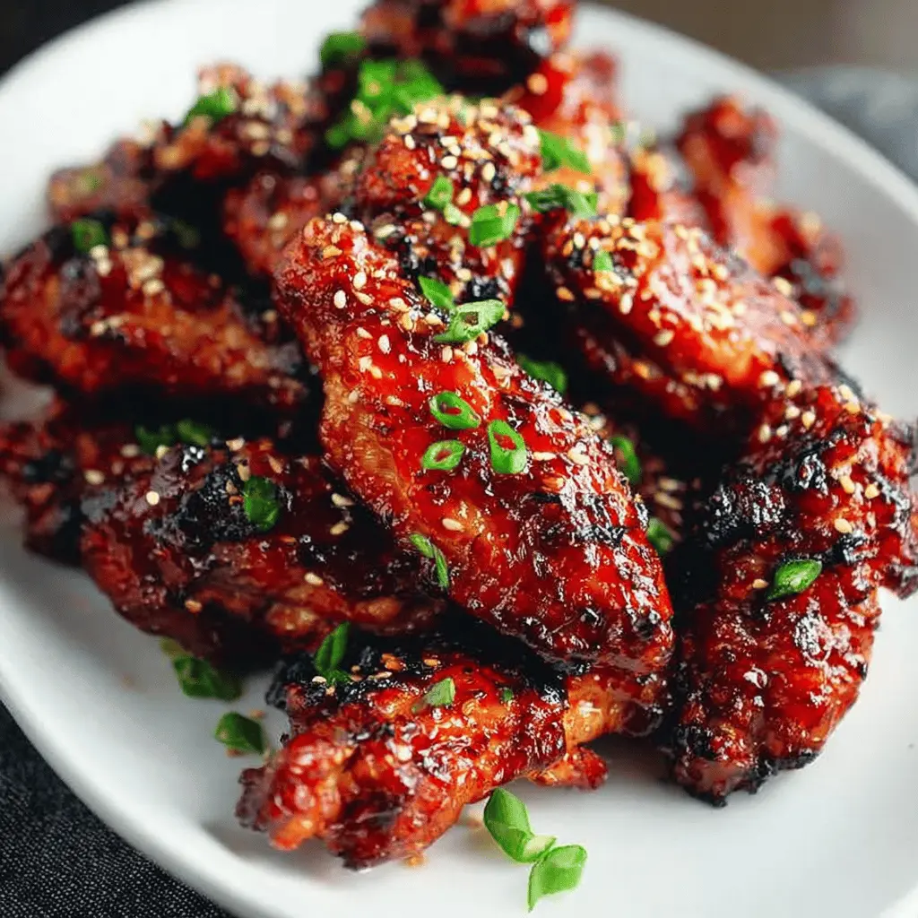 Crispy Korean BBQ Chicken Wings Recipe