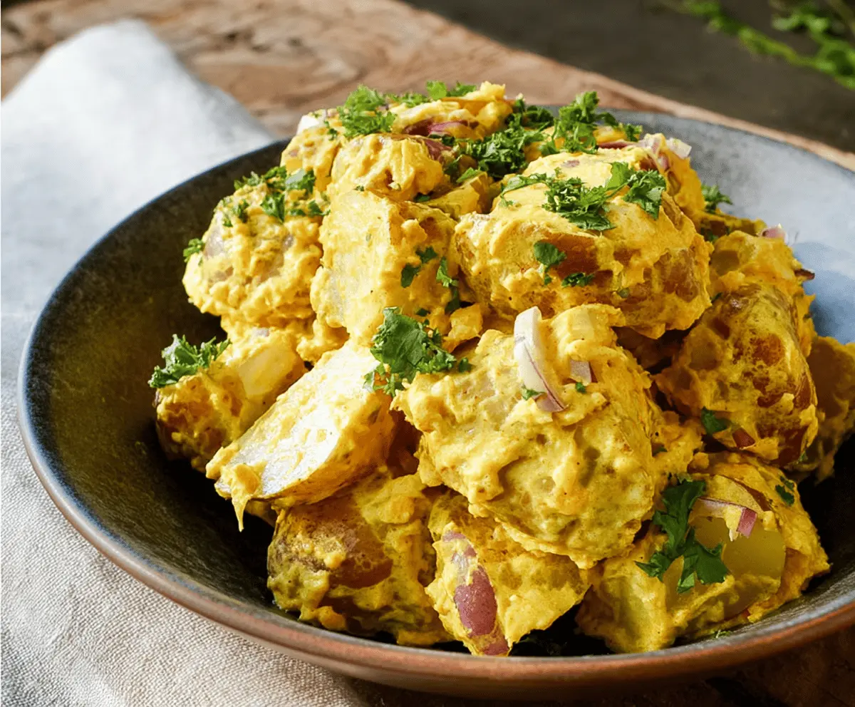 Easy Creamy Curried Potato Salad Recipe