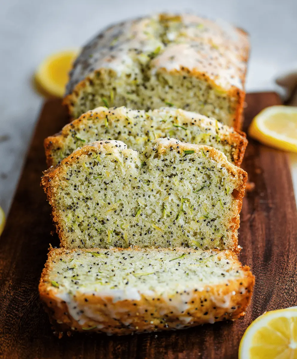 Moist Lemon Poppy Seed Zucchini Bread Recipe