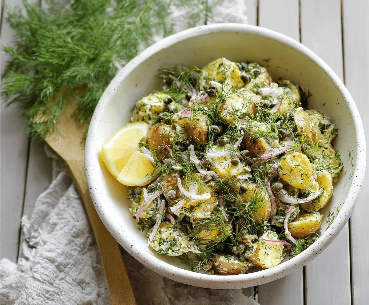 Lemon Herb Potato Salad with Dill & Capers