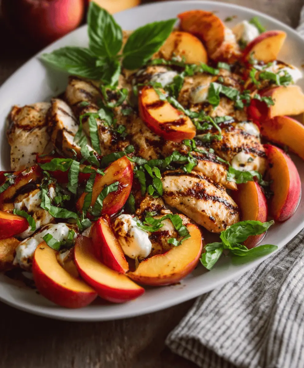 Peach Caprese Grilled Chicken Recipe