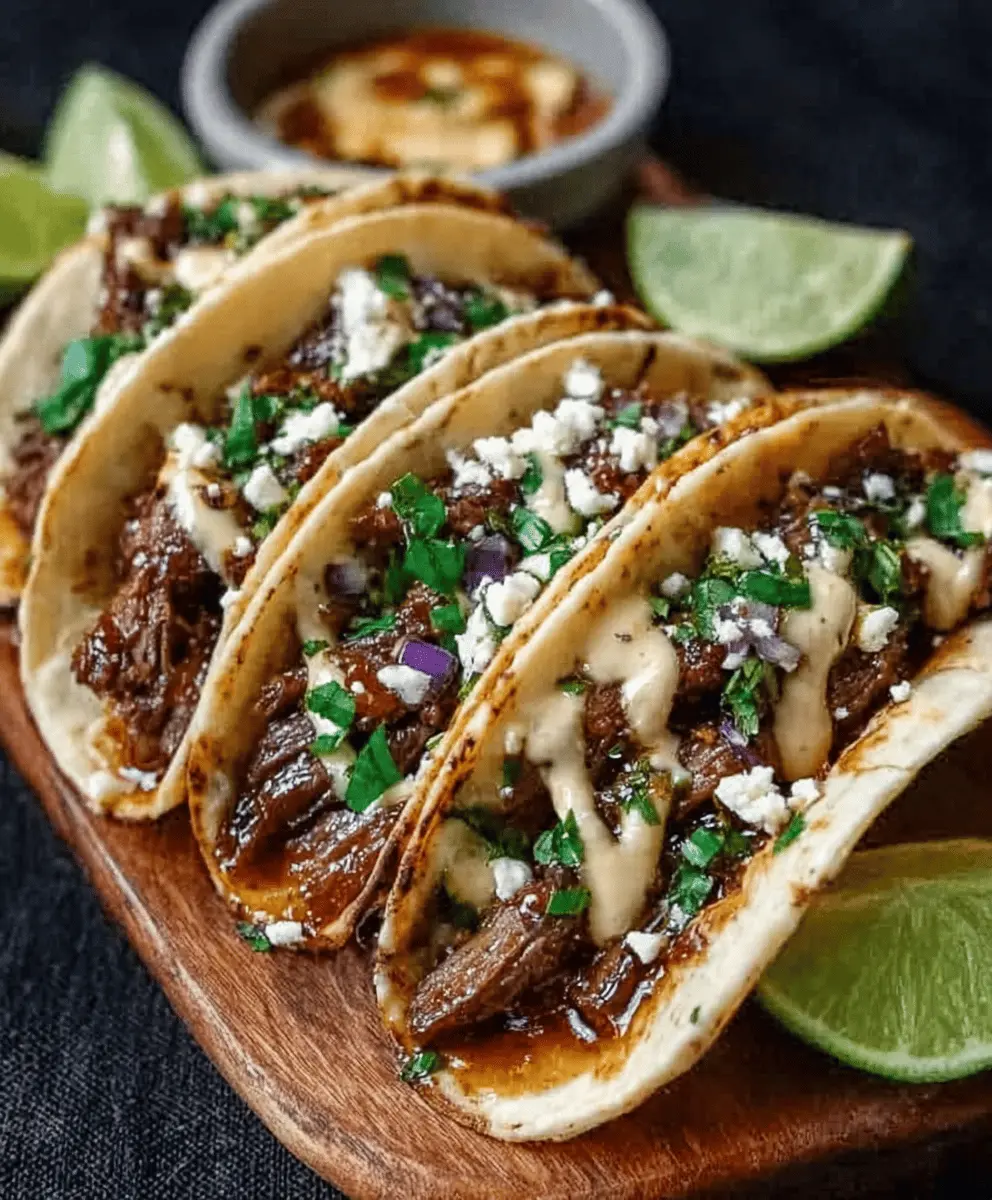 Garlic Butter Honey BBQ Beef Tacos Recipe