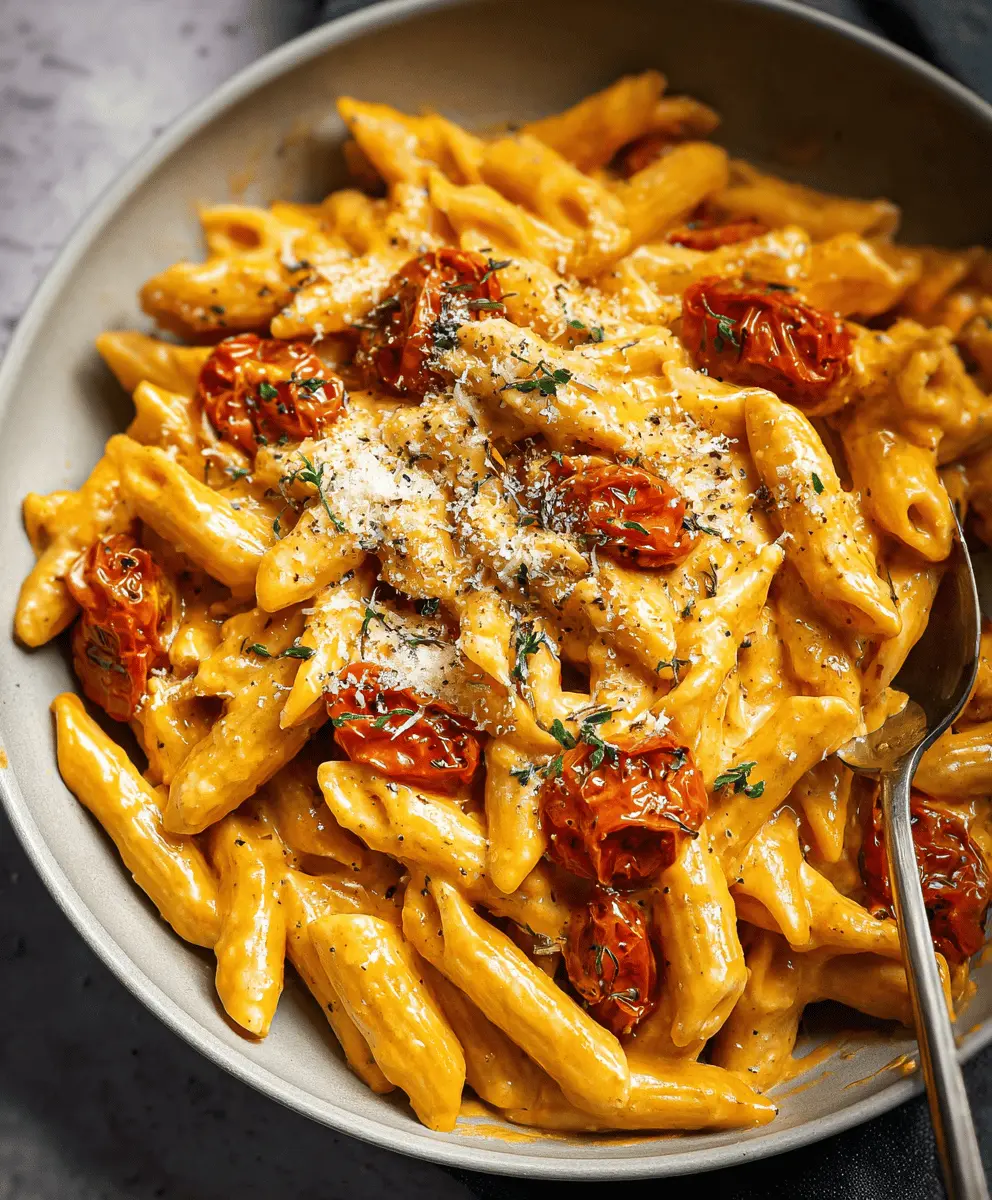 Creamy Pasta with Sweet Roasted Cherry Tomatoes