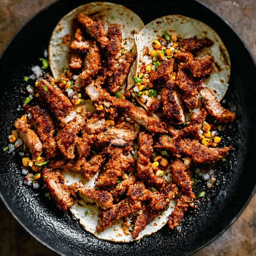 Crispy Pork Tenderloin Tacos with Fresh Corn Salsa