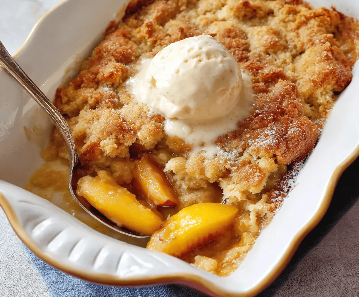 Super Easy Peach Cobbler Recipe to Try