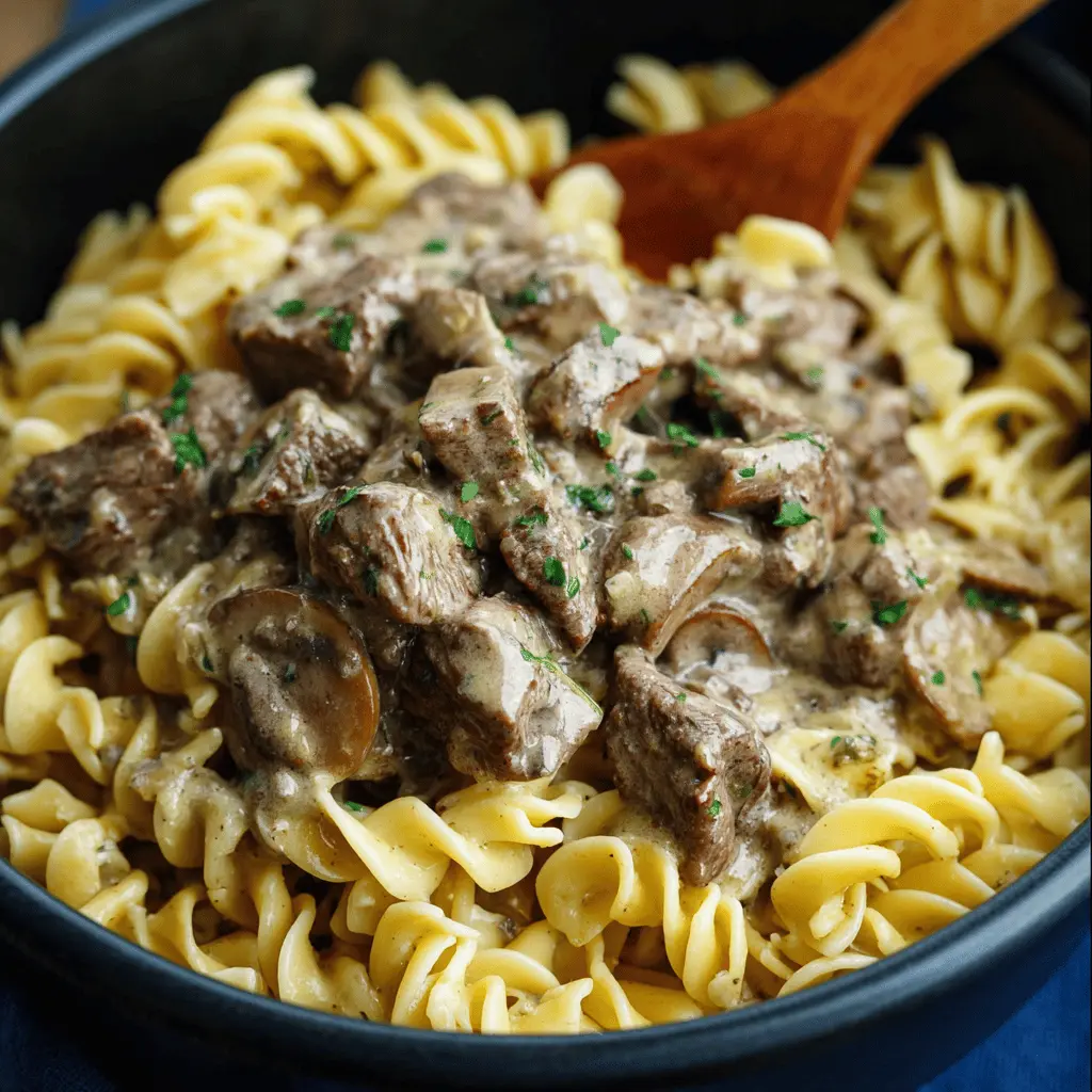 Easy Crock Pot Beef Stroganoff Recipe