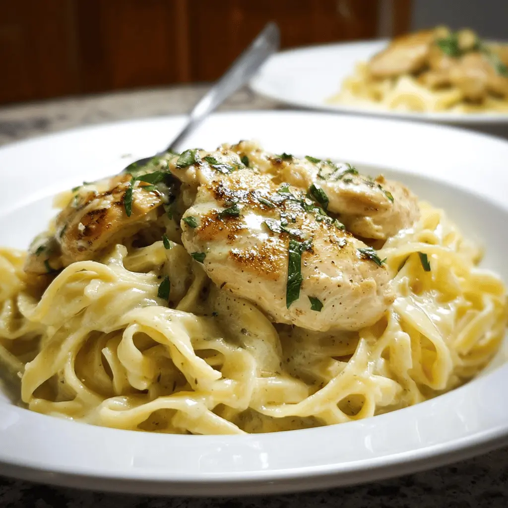 Creamy Buttery Garlic Chicken Pasta Recipe