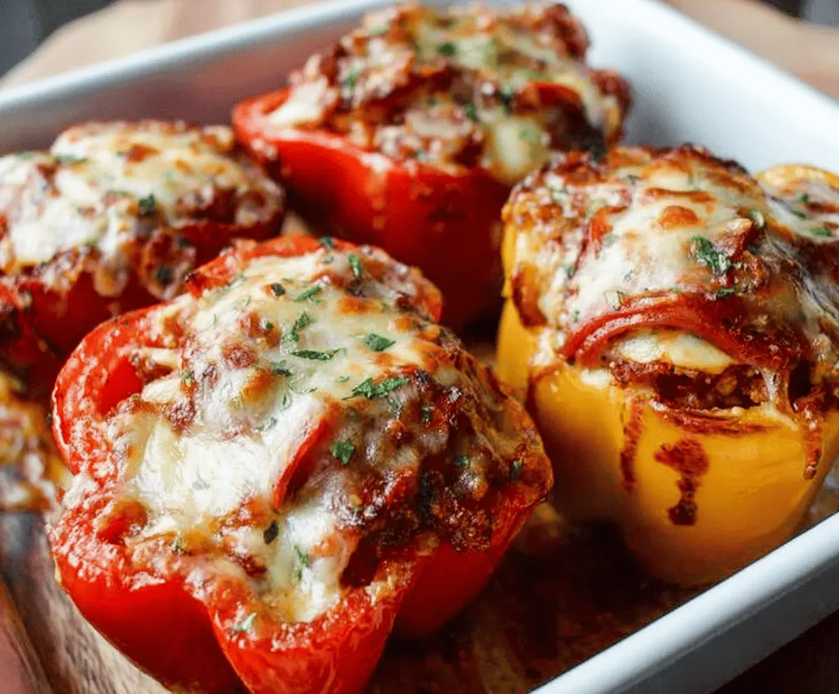 Easy Pizza Stuffed Peppers Recipe