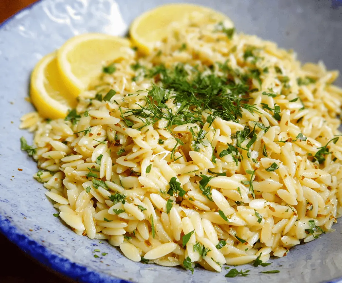 Greek Orzo Salad With Lemon and Fresh Herbs